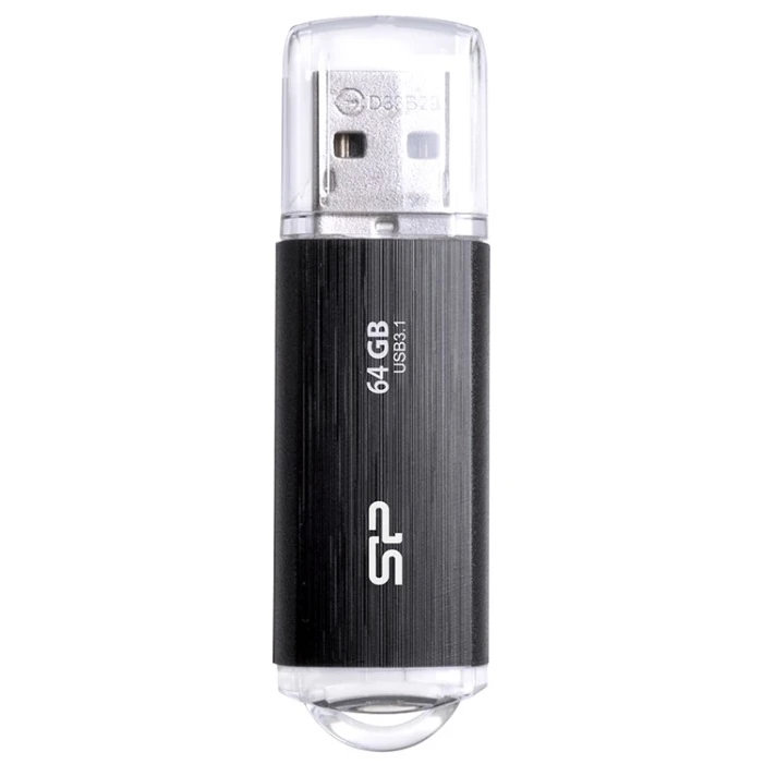 USB Flash накопитель Silicon Power Blaze B02 (SP064 ГБUF3B02V1K) 64 ГБ, черный детальное изображение - 1