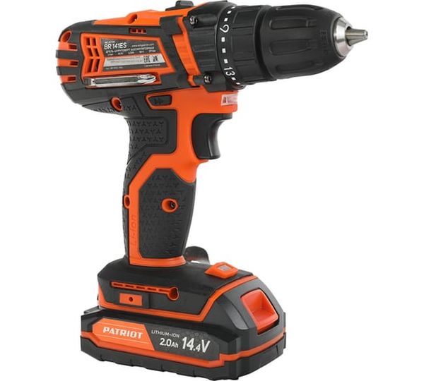Аккумуляторная дрель-шуруповерт PATRIOT BR 141ES 180201141, 14.4 В, 27 Нм, 2 А·ч  детальное изображение - 3