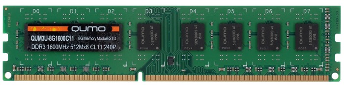 Оперативная память QUMO R DDR3 1600MHz, QUM3U-8G1600C11, 8 Гб №1