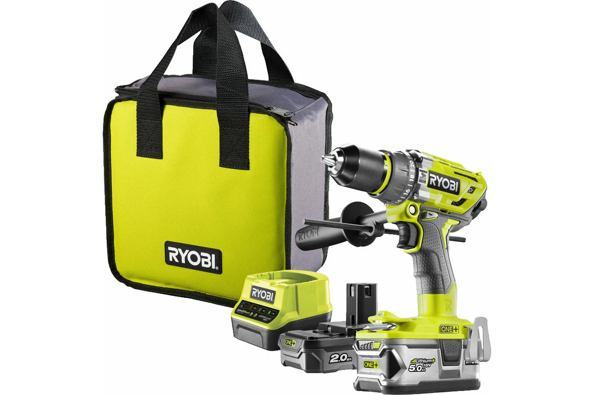 Аккумуляторная дрель-шуруповерт Ryobi ONE+ R18PD7-252S 5133004391, 18 В, 54 Нм, 2,0-5,0 А·ч  детальное изображение - 5