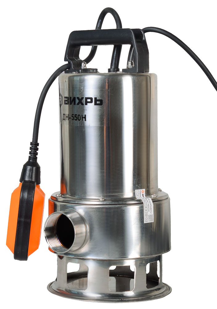 Насос Вихрь ДН-550Н 68/2/4, 217 л/мин, 40 мм, напор 8 м, d=40 мм, 550 Вт, Серый детальное изображение - 2