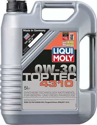 Моторное масло Liqui Moly Top Tec 4310 0W-30, 5 л детальное изображение - 1
