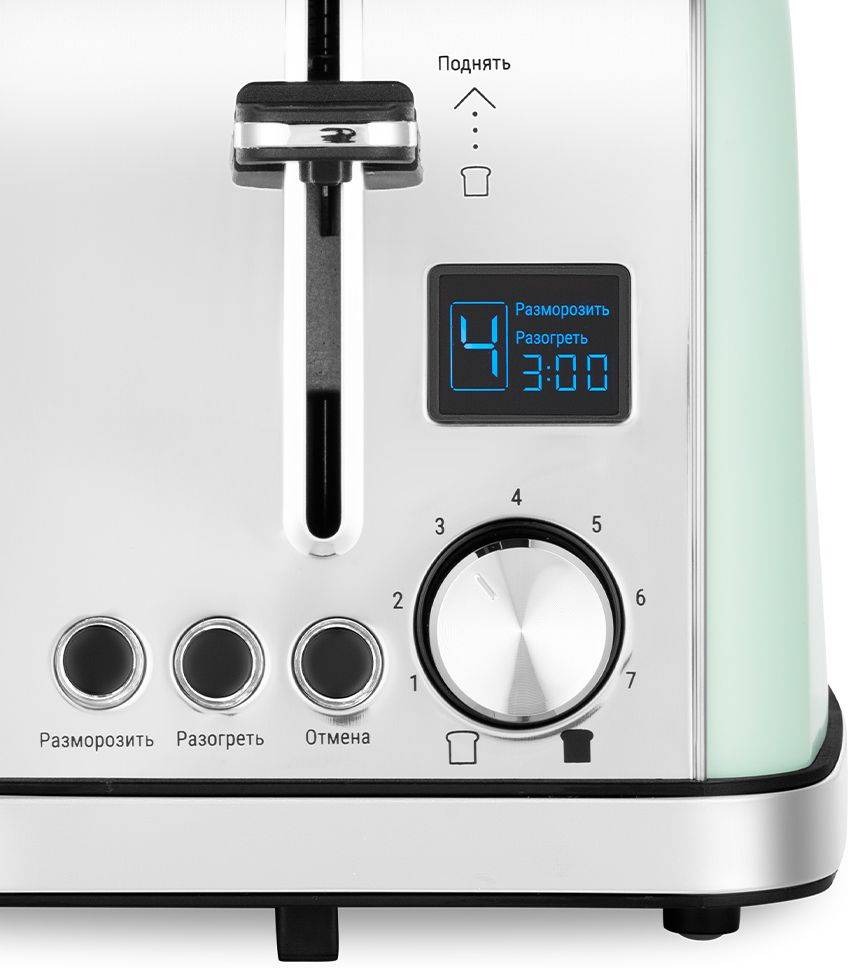 Тостер Kitfort КТ-4098, Зеленый детальное изображение - 2