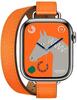 Смарт-часы Apple Watch Hermes Series 9 Orange, 41 мм, Оранжевый, Swift Leather Attelage Double Tour вариант - 2