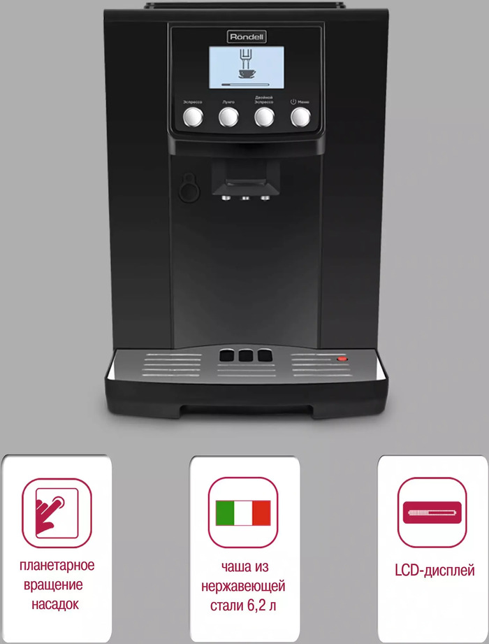 Кофемашина Rondell 1103-RE-01, Черный №2