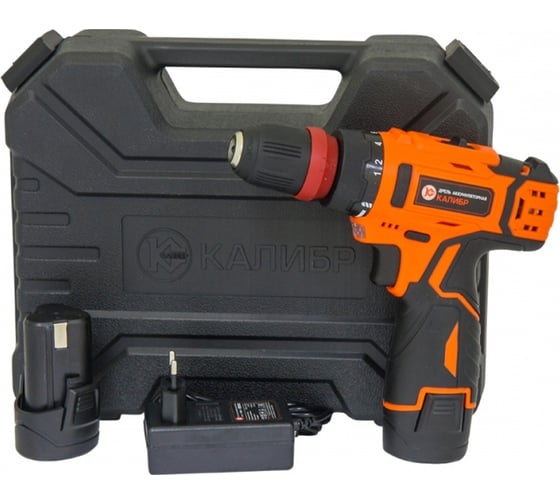 Аккумуляторная дрель Калибр Li-Ion ДА - 12/2+, 12 В, 15 Нм, 2 А·ч детальное изображение - 3