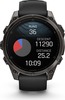 Смарт-часы Garmin Fenix 8 AMOLED Sapphire DLC, 47 мм, угольно-черный, пепельно-черный силиконовый ремешок вариант - 3