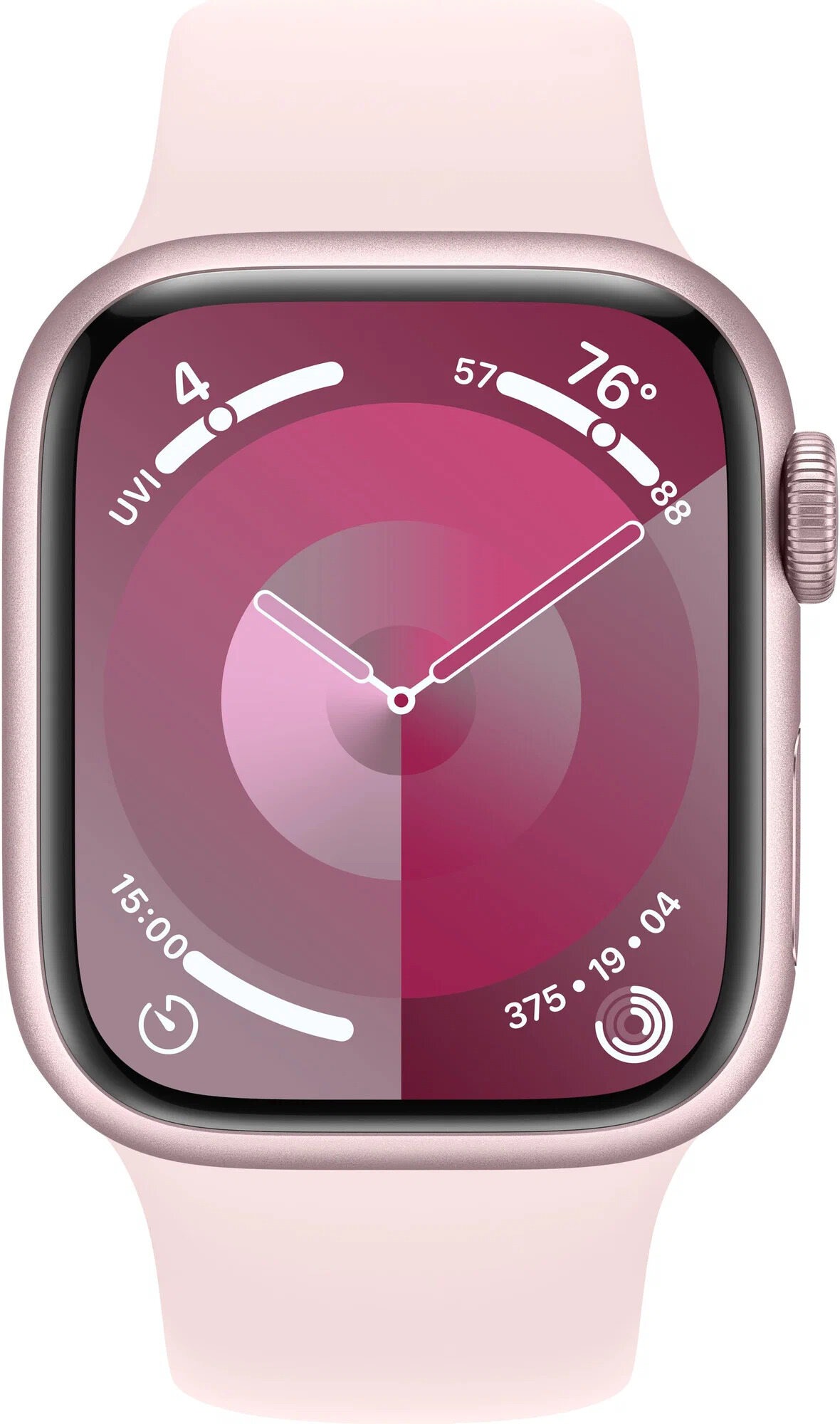 Умные часы Apple Watch Series 9 Pink Aluminium Case, Pink Sport Band  41 мм, Розовый детальное изображение - 2