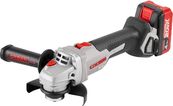 Аккумуляторная углошлифовальная машина CROWN CT23001-125HX-4 BMC, 125 мм, 8000 об/мин детальное изображение - 1