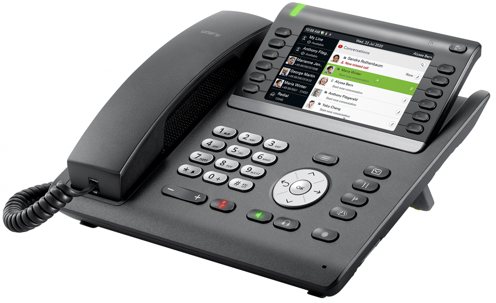 VoIP-телефон Unify OpenScape Desk Phone CP700X, Черный детальное изображение - 1