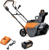 Снегоуборщик аккумуляторный VILLARTEC WA4051Set8, 40 В, 1300 Вт, Серый/Оранжевый вариант - 1