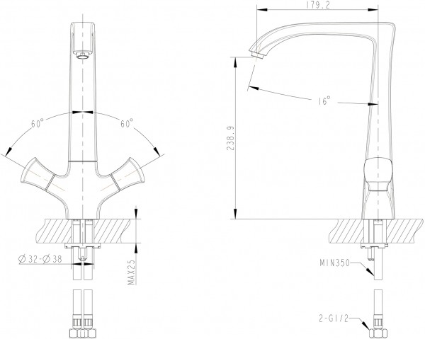 Смеситель Bravat Whirlpool F778112C детальное изображение - 2