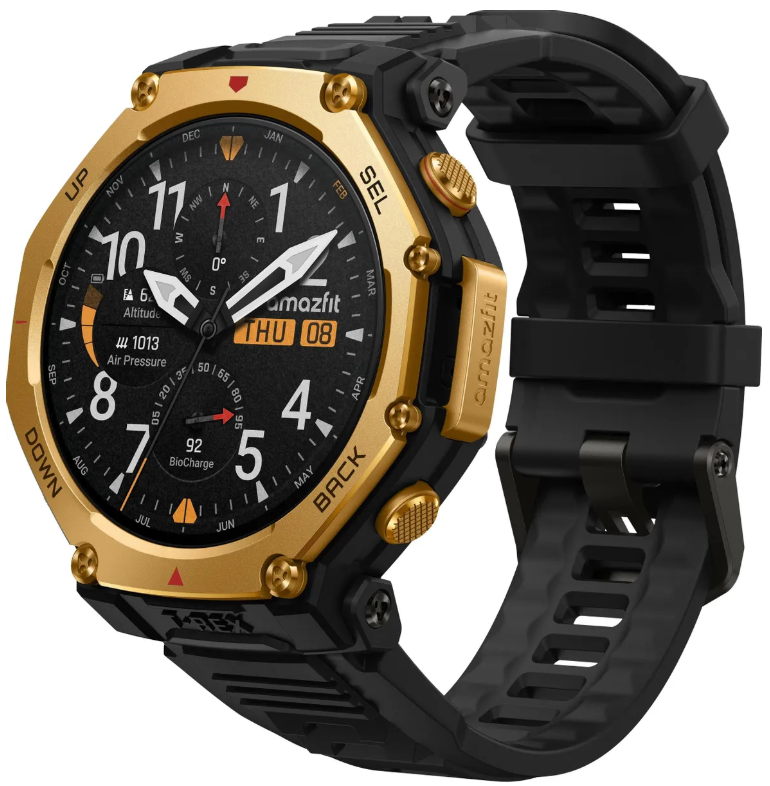 Смарт-часы Amazfit T-Rex 3 Pro 48 мм, Черный/Золотой детальное изображение - 1
