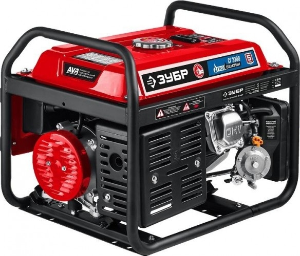 Генератор бензиновый ЗУБР СГ-3300 (бензин/газ), 3 кВт, Красный детальное изображение - 8