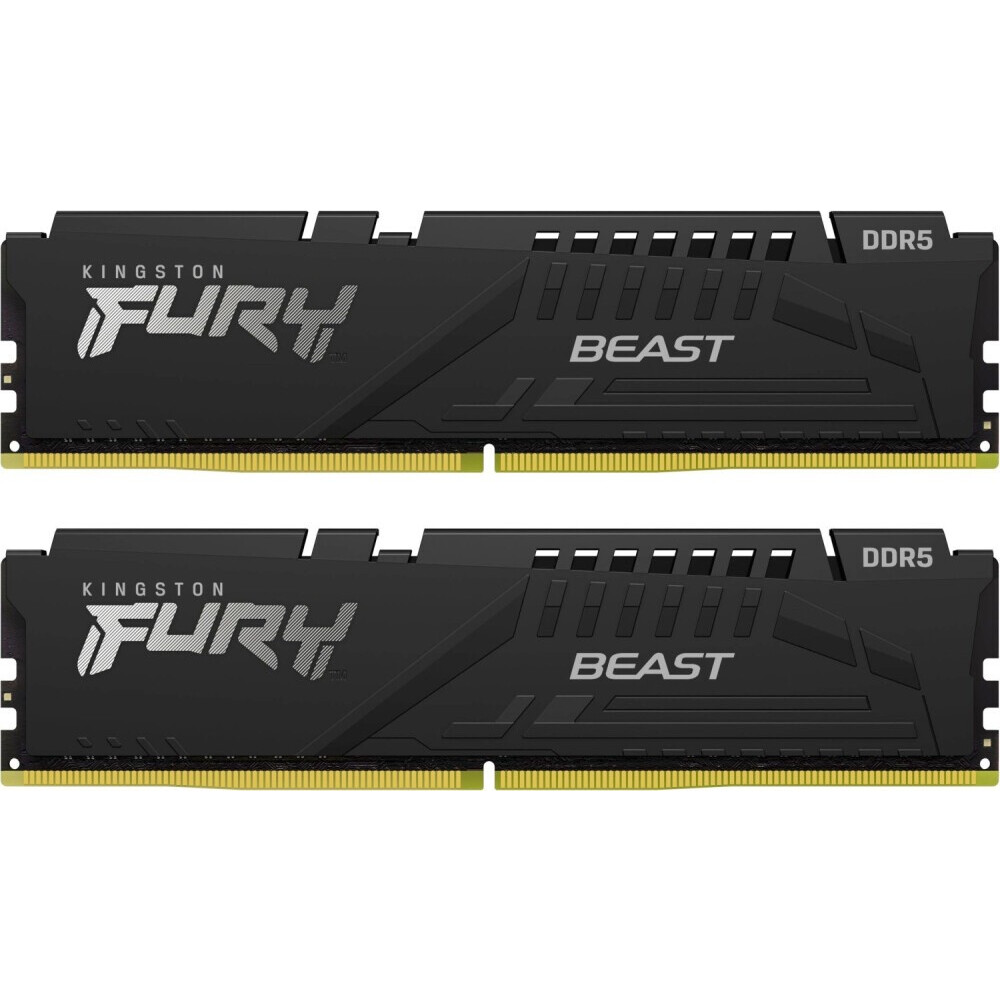 Оперативная память Kingston Fury Beast Black DDR5 6000MHz, KF560C30BBK2-16, 2x8 Гб KIT, 16 Гб детальное изображение - 1
