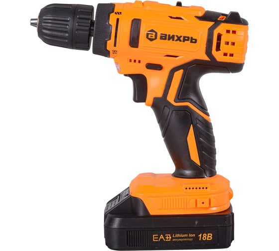 Аккумуляторная дрель-шуруповерт Вихрь ДА-18Л-2 72/14/16, 45 Нм, 18 В детальное изображение - 1