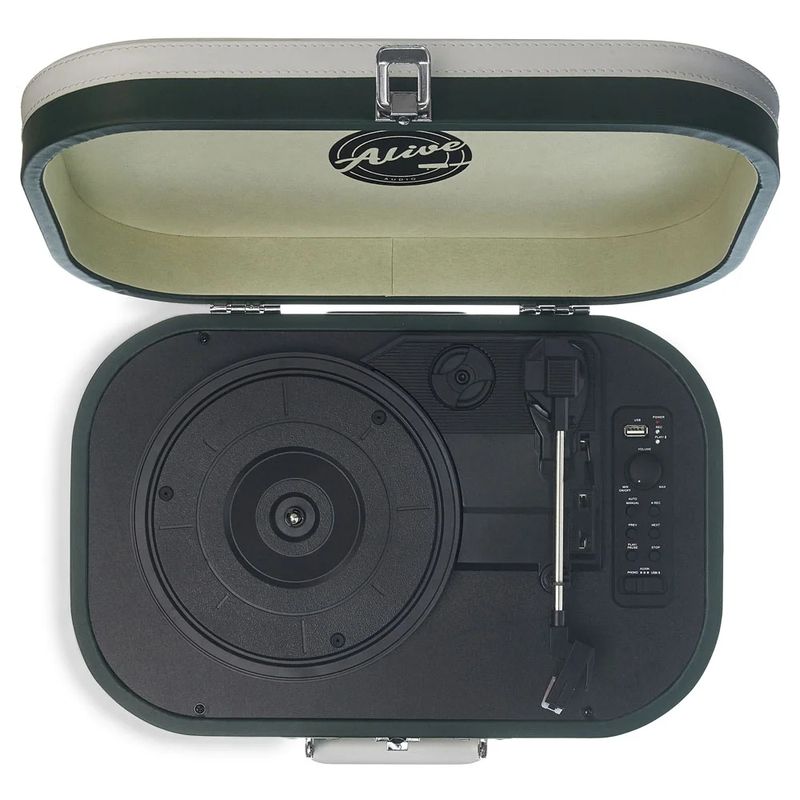 Проигрыватель винила Alive Audio Vintage Cades Gin, Зеленый детальное изображение - 2