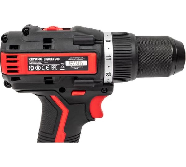 Аккумуляторная дрель-шуруповерт KEYANG DD20BLA-70C (Bare), 18 В, 70 Нм, 5 А·ч детальное изображение - 6