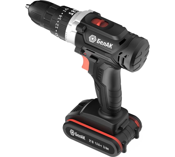 Ударная дрель-шуруповерт БелАК щеточная, в кейсе, 2 АКБ БАК.53313, 21 В, 40 Нм, 1,5 А·ч детальное изображение - 2