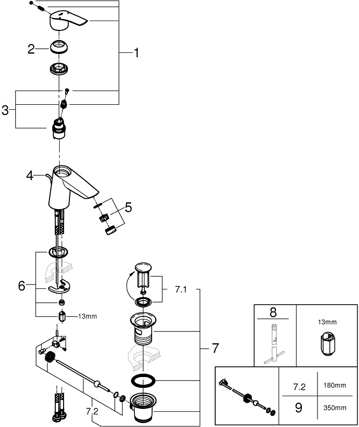 Смеситель Grohe Eurosmart 23965003 детальное изображение - 5