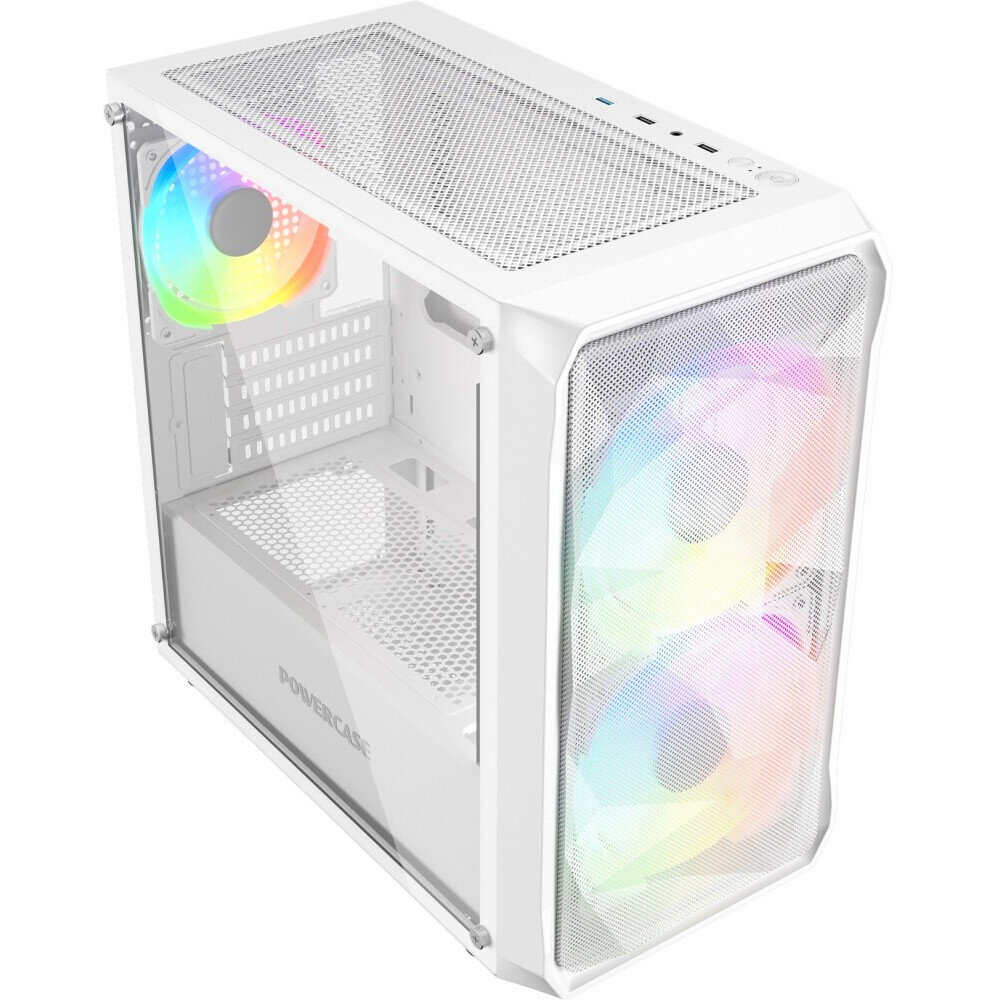 Корпус Powercase Mistral Micro A3W ARGB, Белый детальное изображение - 3