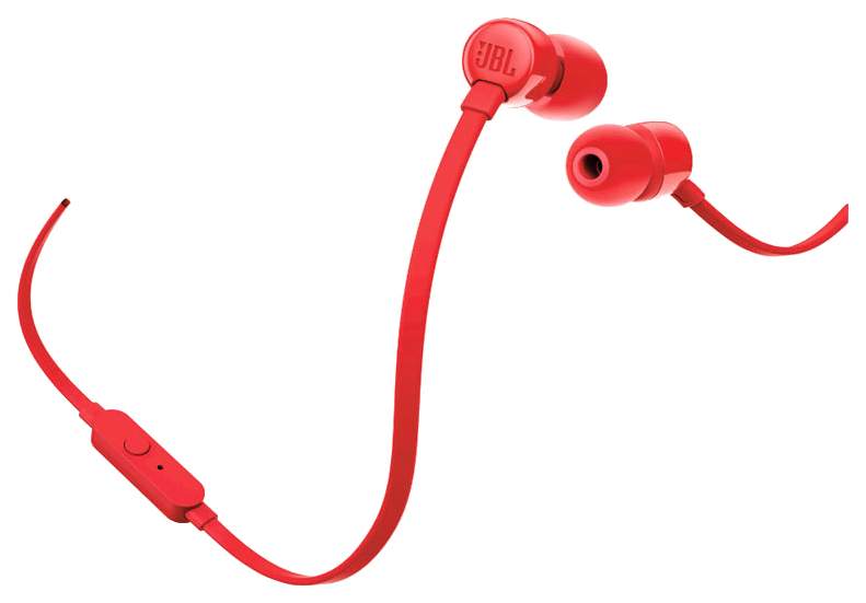 Проводные наушники JBL T110, Красный детальное изображение - 3