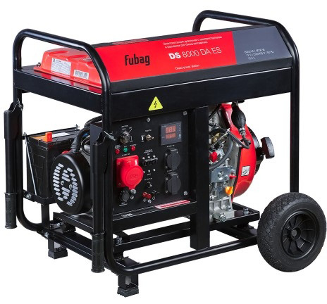Генератор дизельный с воздушным охлаждением FUBAG DS 8000 DA ES 646236, открытый, 7.5 кВт, Красный детальное изображение - 1