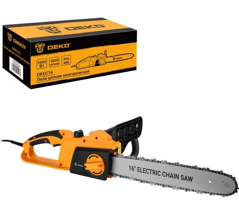 Цепная пила DEKO DKEC16, 40.5 см, 2500 Вт детальное изображение - 1