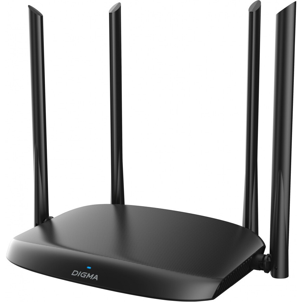 Wi-Fi маршрутизатор (роутер) Digma DWRAC1202, Черный детальное изображение - 3