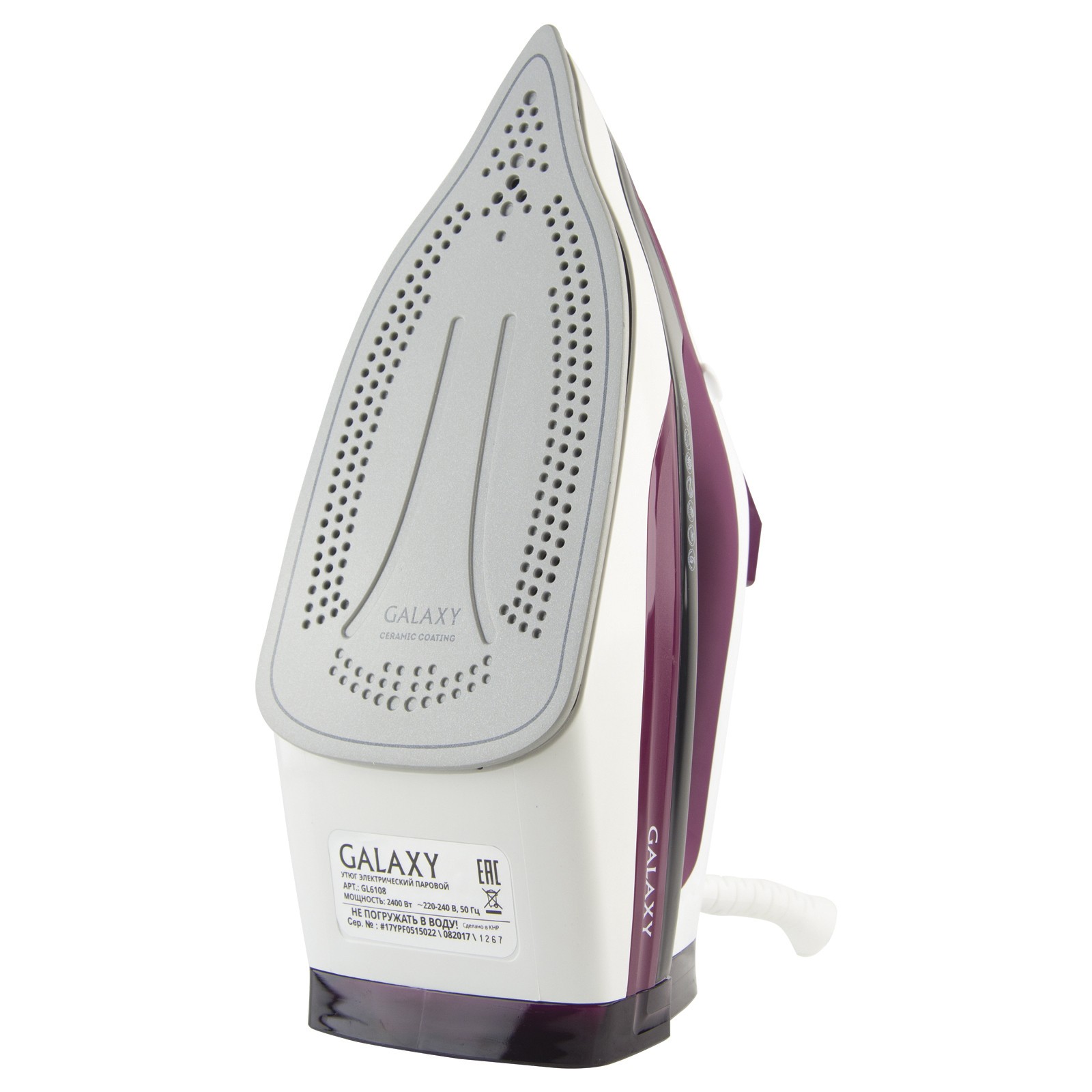 Утюг Galaxy GL 6108, Фиолетовый детальное изображение - 2