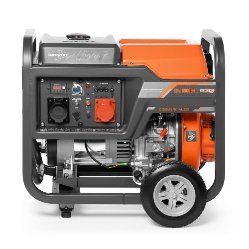 Генератор дизельный с воздушным охлаждением DAEWOO DDAE 6000DXE-3, открытый, 6 кВт, Черный детальное изображение - 2