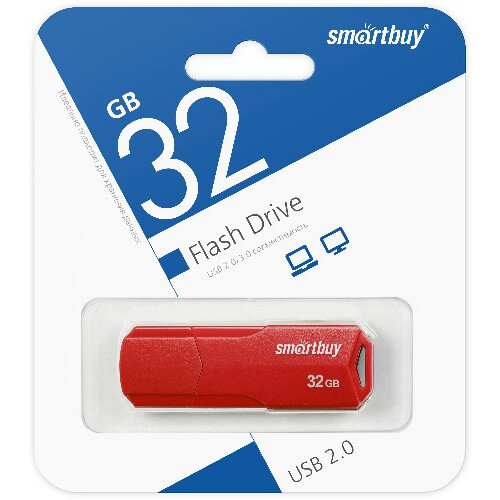 USB Flash накопитель SmartBuy  (SB32 ГБCLU-R) 32 ГБ, красный детальное изображение - 4
