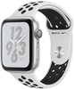 Умные часы Apple Watch Nike+ Series 4 40 мм, GPS+Cellular, Silver Aluminium Case with Summit White/Black Nike Sport Band, Серебристый/Белый вариант - 1