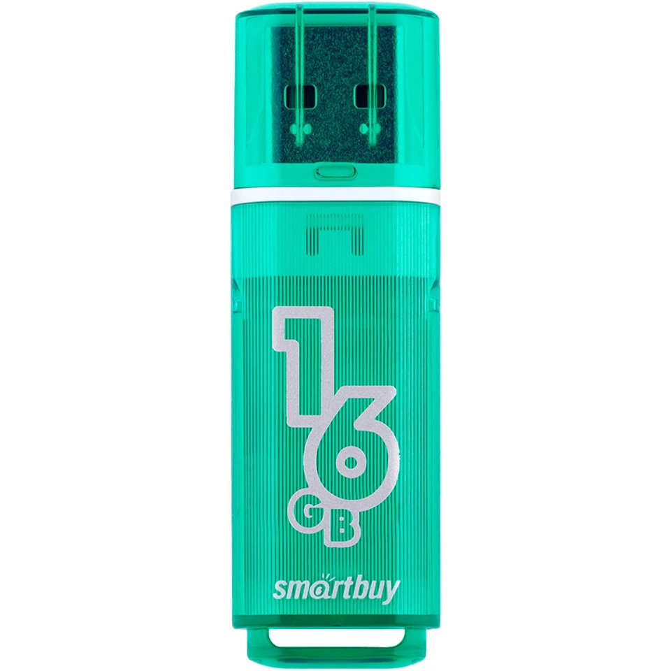 USB Flash накопитель SmartBuy Glossy (SB32GBGS-G) 32 ГБ, зеленый детальное изображение - 2