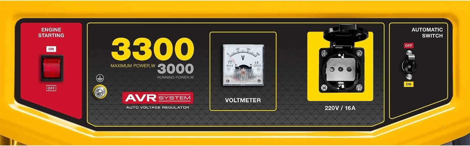 Генератор бензиновый STEHER GS-4500, 3 кВт, Желтый детальное изображение - 4