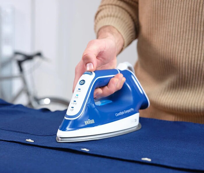 Утюг с парогенератором Braun CareStyle Compact Pro IS 2565, Белый/Синий №10