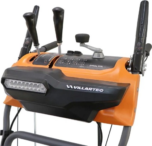 Снегоуборщик бензиновый VILLARTEC WB7066E, 7 л.с., 5100 Вт, Серый/Оранжевый детальное изображение - 3