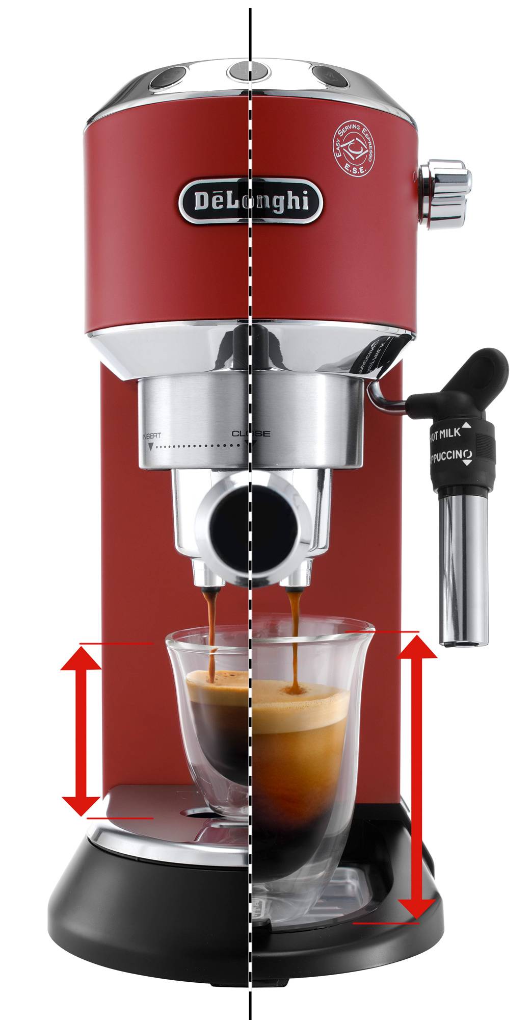 Кофеварка рожковая Delonghi EC685.R, Красный детальное изображение - 4