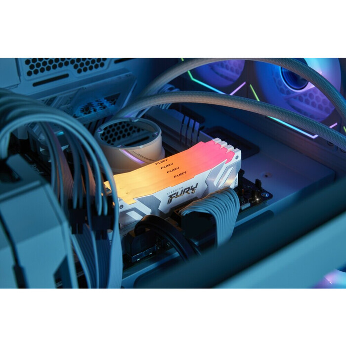 Оперативная память Kingston Fury Renegade White RGB DDR5 8000MHz, KF580C38RWA-16, 16 Гб №4