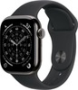 Умные часы Apple Watch Series 11 42 мм, Slate Titanium Case with Black Sport Band, GPS + Cellular, Каменно-серый вариант - 1