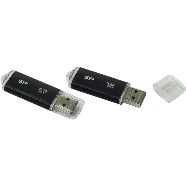 USB Flash накопитель Silicon Power Blaze B02 (SP016 ГБUF3B02V1K) 16 ГБ, черный детальное изображение - 1