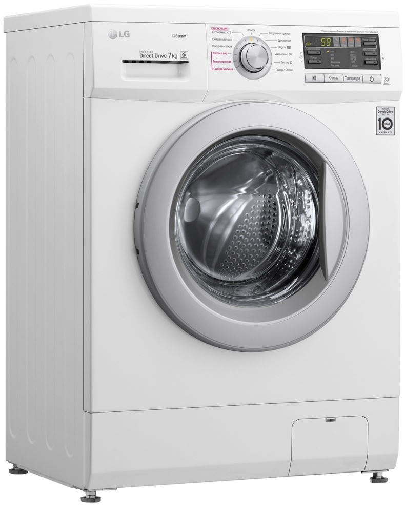 Стиральная машина LG F1296HDS0, Белый детальное изображение - 8
