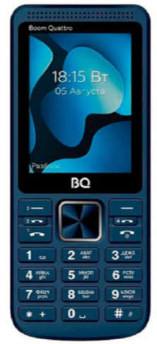 Мобильный телефон BQ 2455 Boom Quattro, 32 Мб, Синий, Mini-SIM детальное изображение - 3