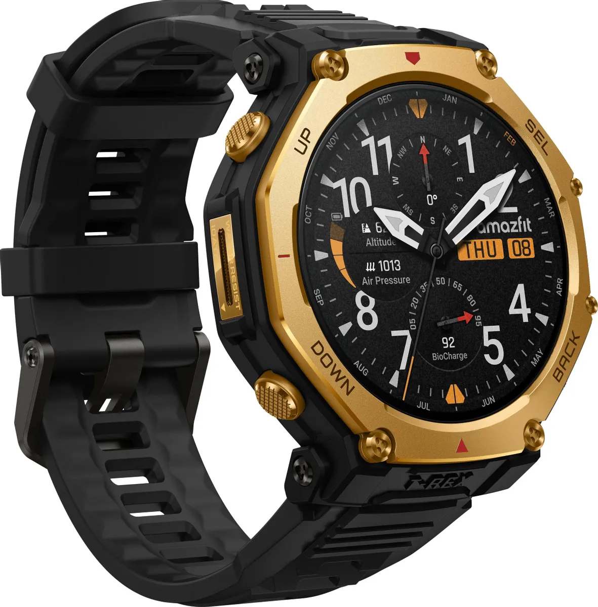 Смарт-часы Amazfit T-Rex 3 Pro 48 мм, Черный/Золотой детальное изображение - 6