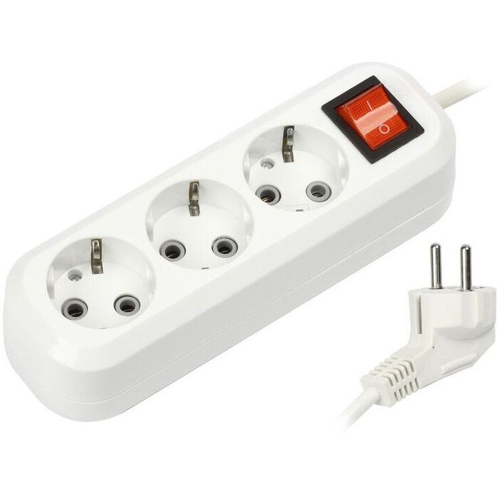 Сетевой удлинитель SmartBuy SBE-16-3-03-ZS, 3 м, Белый №1