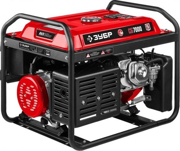 Генератор бензиновый ЗУБР СБ-7000, 6.5 кВт, Красный детальное изображение - 7