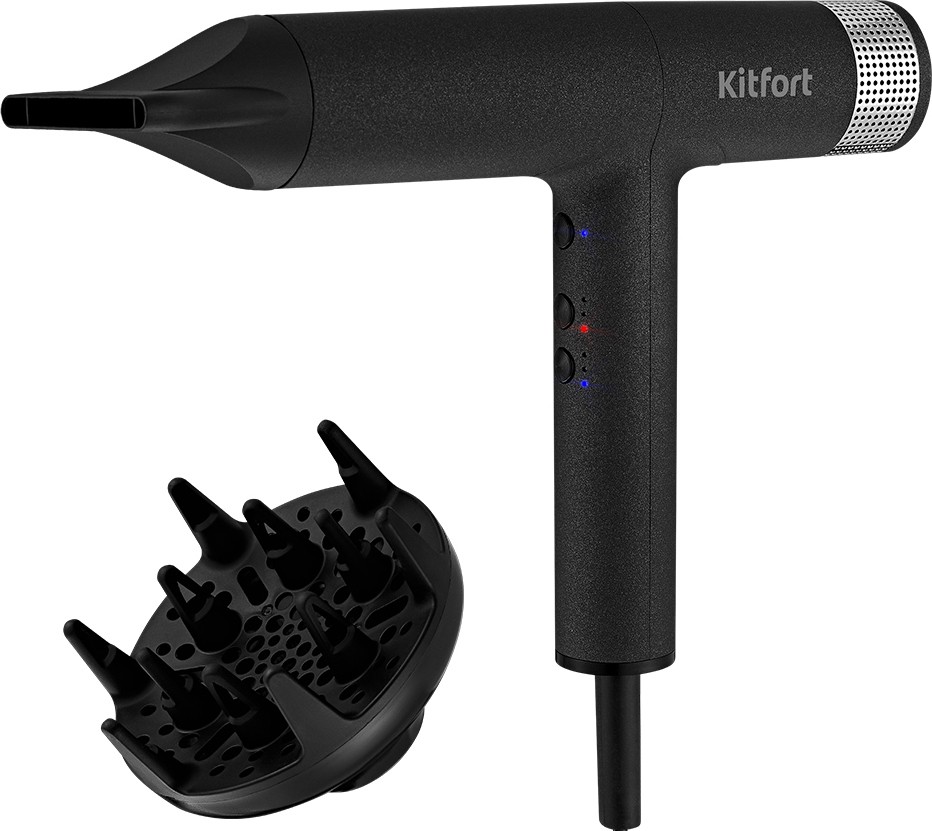 Фен KITFORT KT-3239, Черный детальное изображение - 2