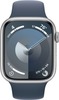 Умные часы Apple Watch Series 9 Silver Aluminium Case, Storm Blue Sport Band 45 мм, Серебристый вариант - 2