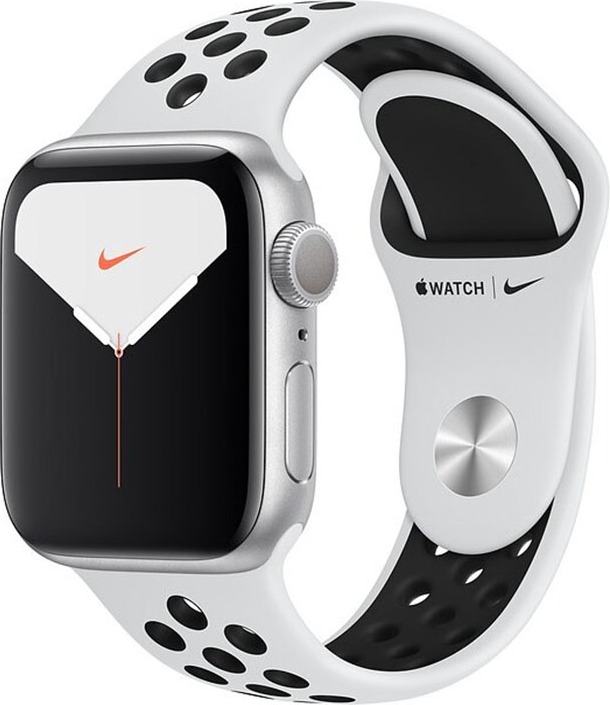 Смарт-часы Apple Watch Series 5 Nike 40 мм, GPS, Серебристый, White Sport Band детальное изображение - 1