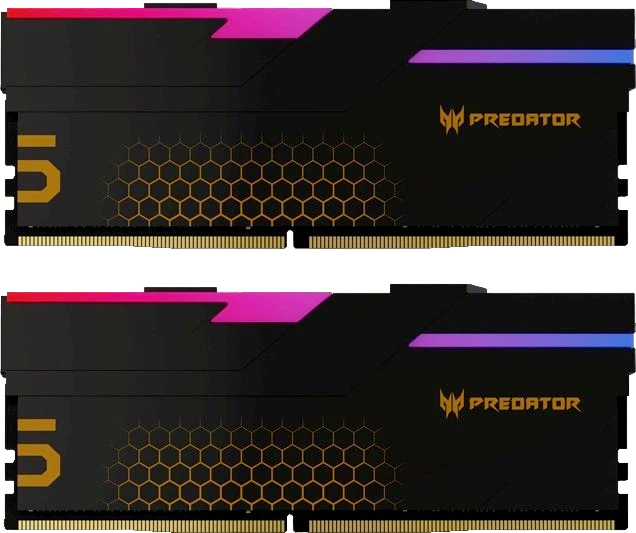 Оперативная память Acer Predator Hermes Black RGB DDR5 6800MHz, BL.9BWWR.400, 2x16 Гб KIT, 32 Гб детальное изображение - 1